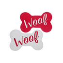Braided Cotton Bone Shape Pet Mat (Woof) - Set of 2