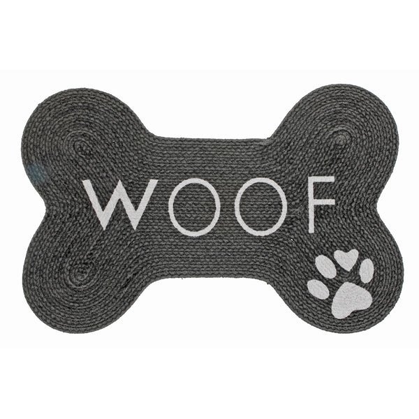 Braided Cotton Bone Shape Pet Mat (Woof Paw)