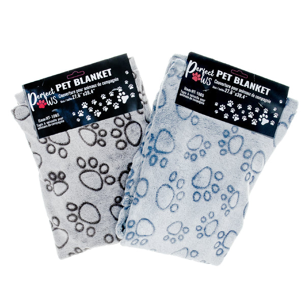 Soft Blanket Paws And Bones  - Set of 2