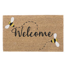 Coir Door Mat Buzzing Bees Welcome