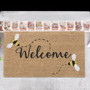 Coir Door Mat Buzzing Bees Welcome