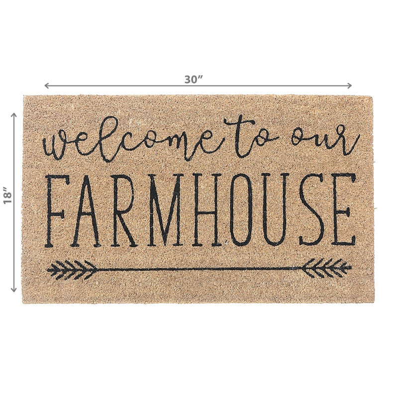 Coir Door Mat Welcome To Our Farmhouse