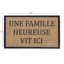 Coir Door Mat Une Famille Heureuse Vit Ici