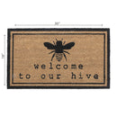 Coir Door Mat Welcome To Our Hive