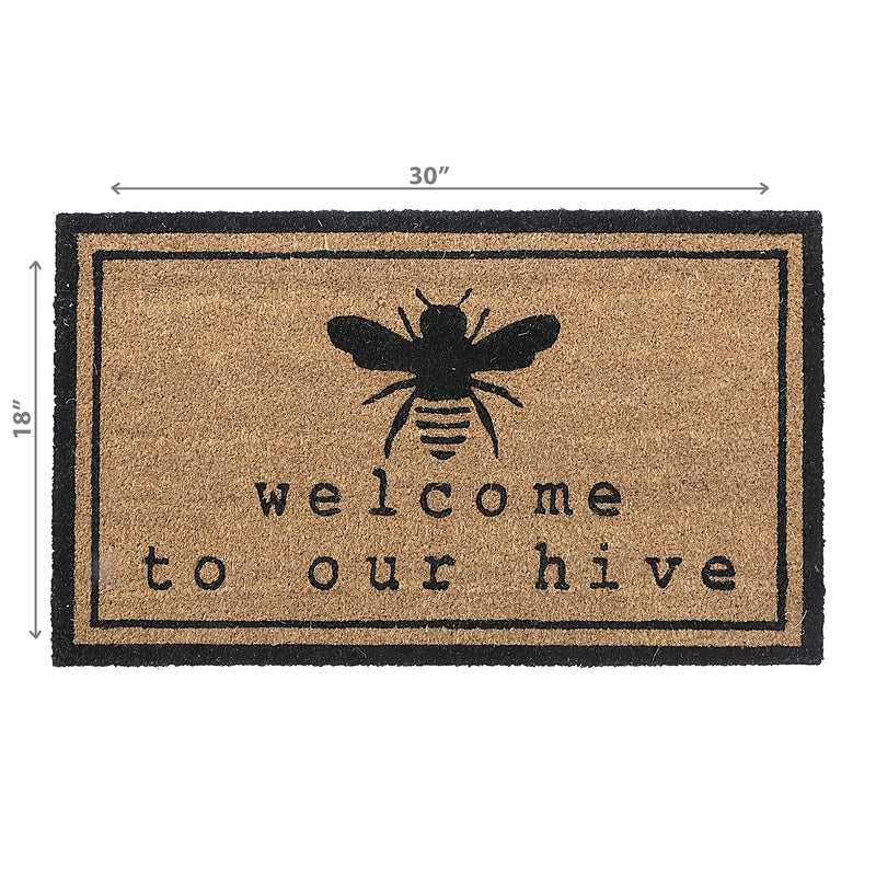 Coir Door Mat Welcome To Our Hive