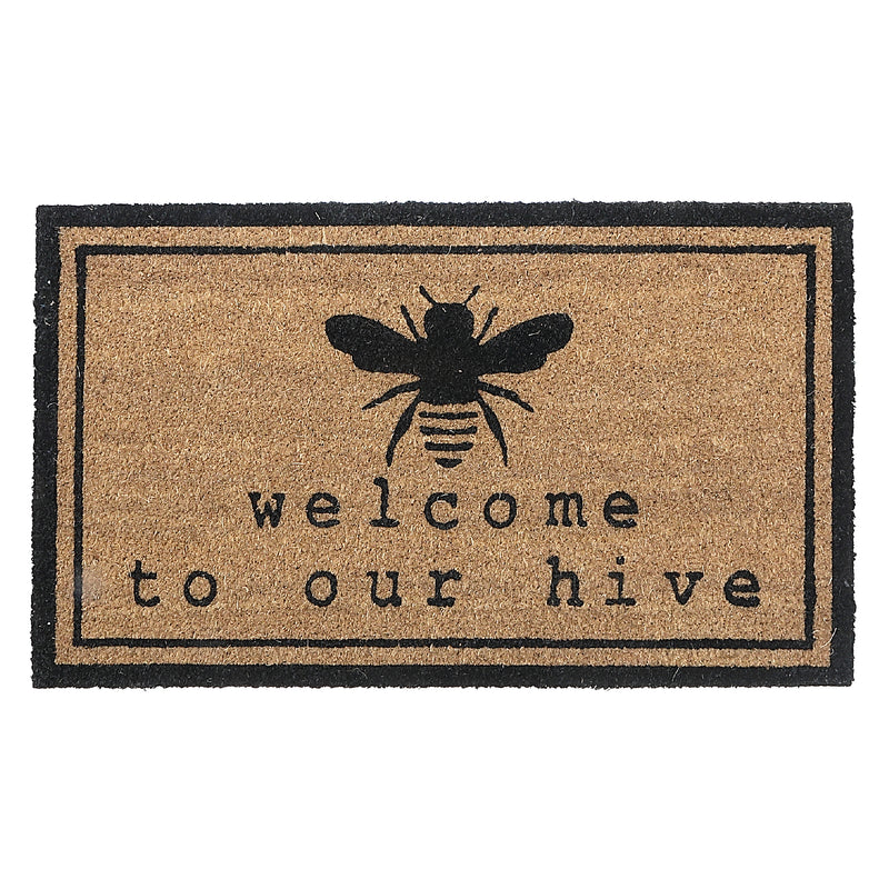 Coir Door Mat Welcome To Our Hive
