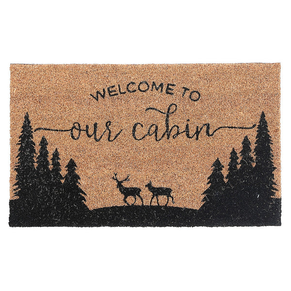 Coir Door Mat (Welcome To Our Cabin)