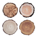 4 Pc Round Ceramic Coasters (Wood Log)