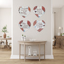 Ceramic Heart Wall Hanger Mom/Grandma Asstd - Set of 4