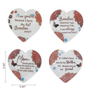 Ceramic Heart Wall Hanger Mom/Grandma Asstd - Set of 4