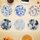 Ceramic Coaster Stones Asstd - Set of 6