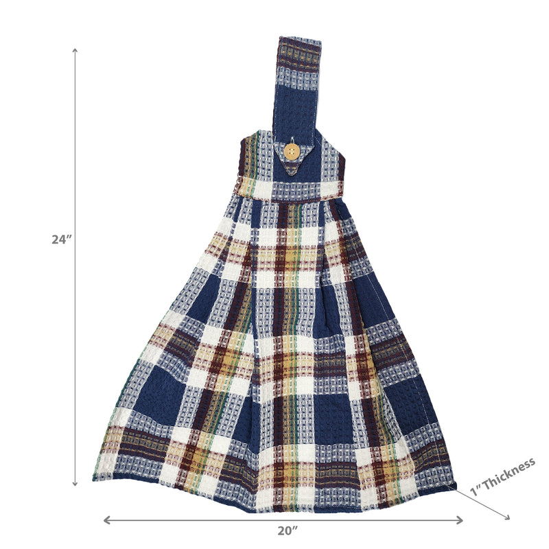 Oversized Waffle Loop Kitchen Towel Asstd - Set of 4