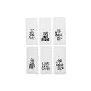 Embroidered White Waffle Kitchen Towel Pet Lovers Asstd - Set of 6