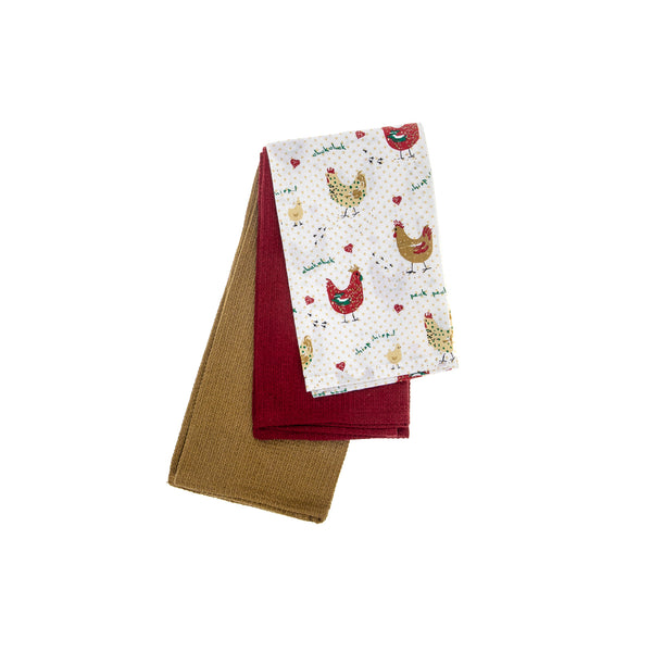 Kitchen Towel (Set Of 3 Pcs) (Farmhouse Chicken) - Set of 2