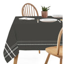 French Border Tablecloth (52 X 72) (Charcoal Gray)