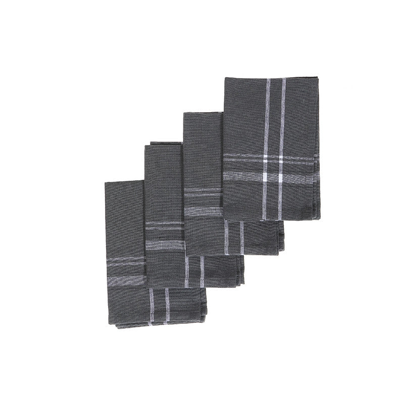 French Border Napkin (Set Of 4) (Charcoal Gray)