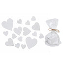 16Pc Assorted Size Wood Ornaments Heart White - Set of 2