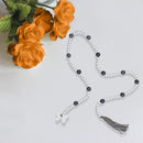 65" Dual Color Bead Garland With Tassel Butterfly - Set of 2