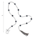 65" Dual Color Bead Garland With Tassel Butterfly - Set of 2