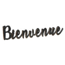 Crackled Word Sign (Bienvenue - Black)