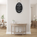 Wooden Beaded Oval Sign Home