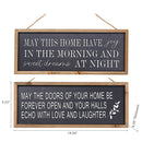 Framed Rect. Wood Sign May Your Home Be Filled With Asstd - Set of 2