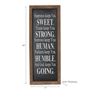 Framed Rect. Wood Sign God Keeps You Going