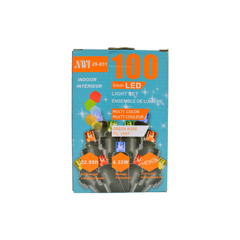 100 Lt 5Mm Led Indoor Light Set (Multi Bulbs) - Set of 2