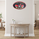 Embossed Oval Metal Sign Legends Never Die