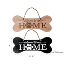 Mdf Bone Shaped Plaque Welcome To Our Home  - Set of 2