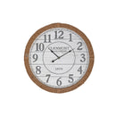 Round Mdf And Rope Wall Clock