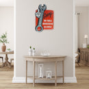 Embossed Metal Wall Sign No Tools Borrowing Allowed