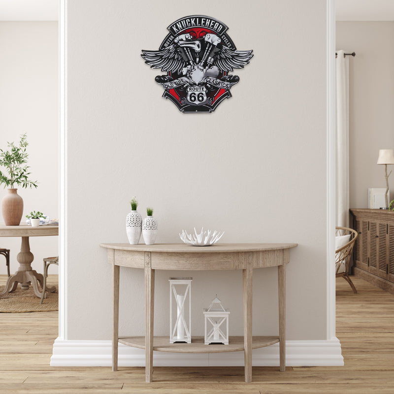 Embossed Metal Wall Sign Knucklehead