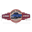 Embossed Metal Wall Sign Service Station