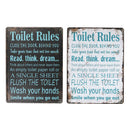 Metal Wall Sign (Toilet Rules) (Asstd) - Set of 2