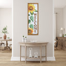 Framed Wall Sign Sunflower Welcome