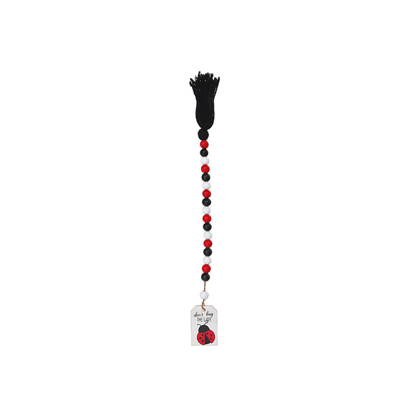 Bead Garland With "Don'T Bug The Lady" Tag - Set of 2