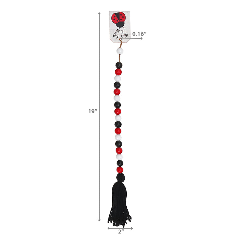 Bead Garland With "Don'T Bug The Lady" Tag - Set of 2