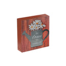 Wood Block With Galvanized Watering Can Be True To Yourself