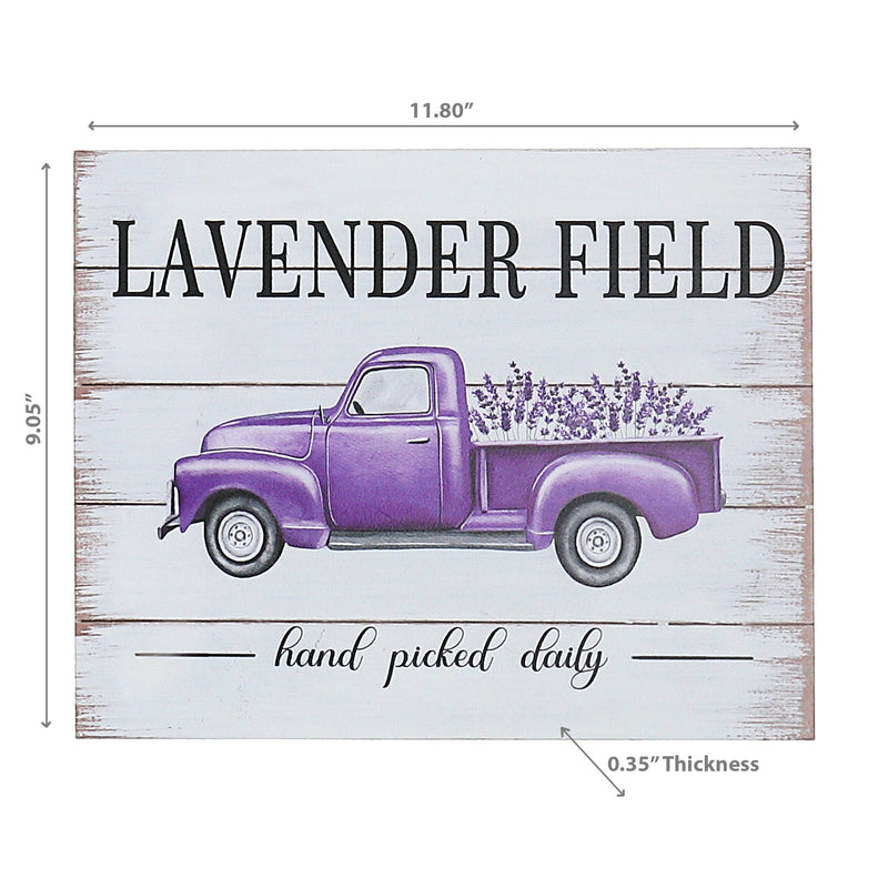 Lavender Truck Wood Plaque