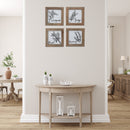 Framed Wood Blocks Kitchen Herbs Asstd - Set of 4