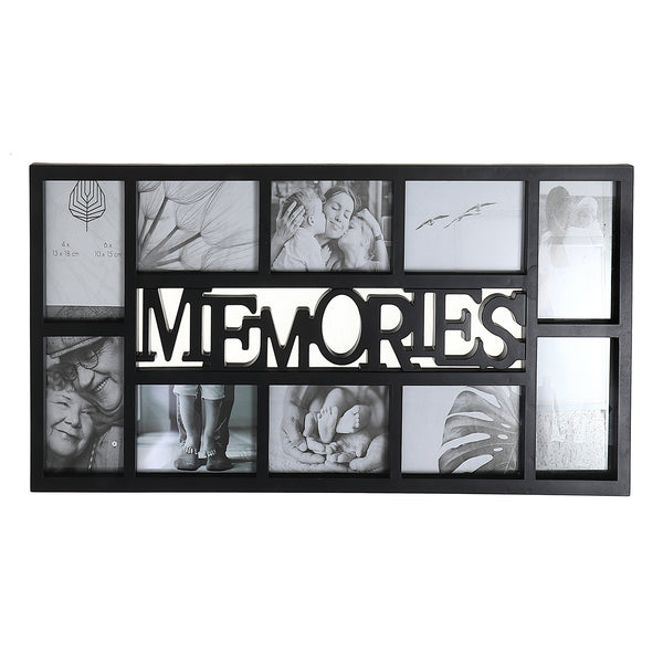 Black Collage Frame - Memories (10 - 4X6)