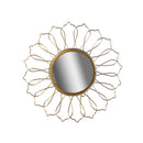 Circular Gold Wired Wall Mirror (Dahlia)