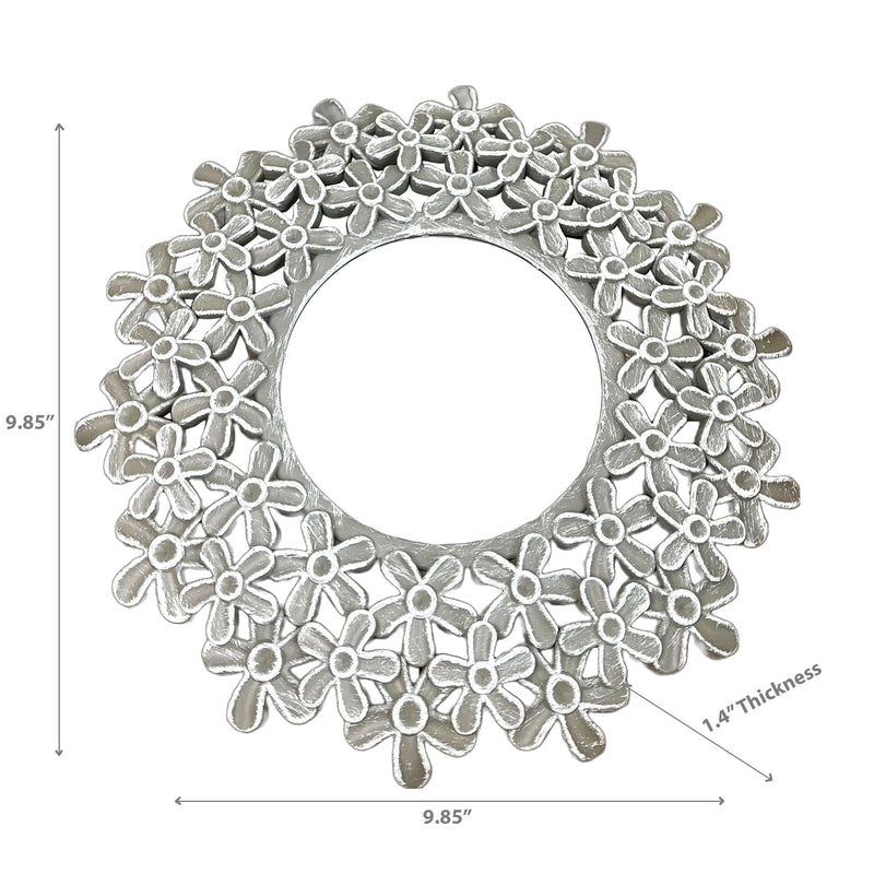 Accent Mirror Gray Floral