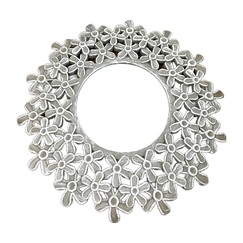 Accent Mirror Gray Floral