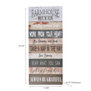 Canvas Wall Sign Farmhouse Rules