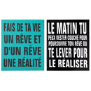 Canvas Wall Sign Reve Asstd - Set of 2