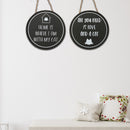 Round Mdf Cat Sign  - Set of 2