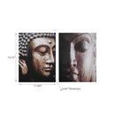 Canvas Wall Art Buddha Head  - Set of 2