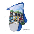 Oven Mitts 2 Pcs Whimsical Rowhouse - Set of 2